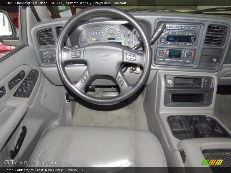Summit White / Gray/Dark Charcoal 2005 Chevrolet Suburban 1500 LT