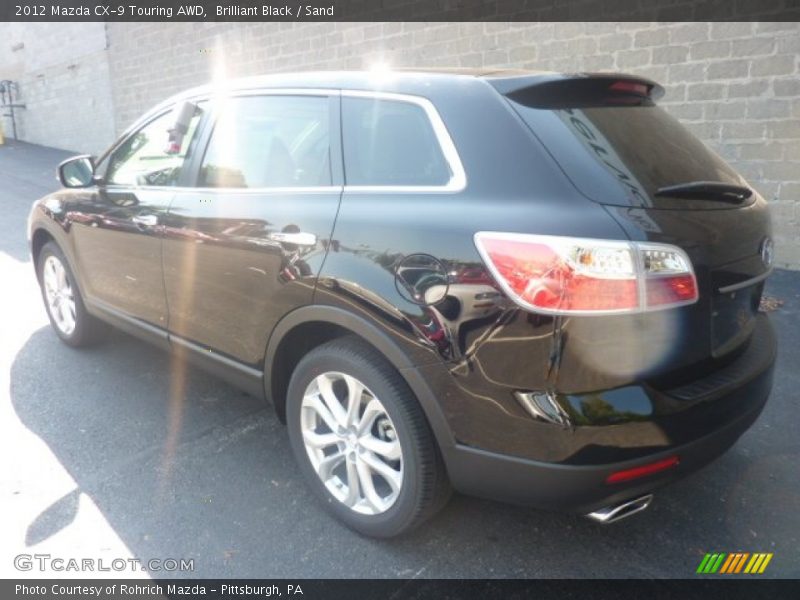 Brilliant Black / Sand 2012 Mazda CX-9 Touring AWD