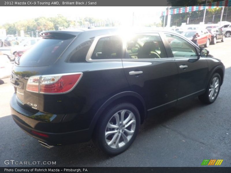 Brilliant Black / Sand 2012 Mazda CX-9 Touring AWD