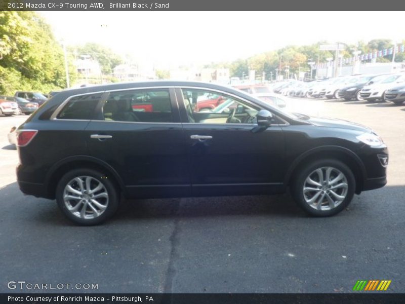 Brilliant Black / Sand 2012 Mazda CX-9 Touring AWD