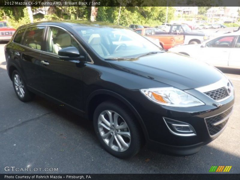 Brilliant Black / Sand 2012 Mazda CX-9 Touring AWD