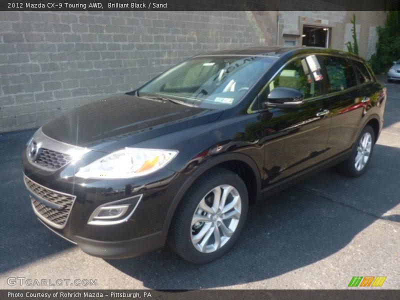 Brilliant Black / Sand 2012 Mazda CX-9 Touring AWD