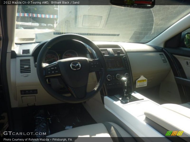 Brilliant Black / Sand 2012 Mazda CX-9 Touring AWD