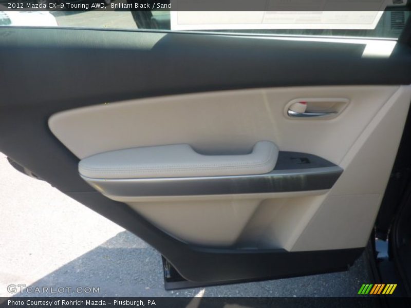 Brilliant Black / Sand 2012 Mazda CX-9 Touring AWD