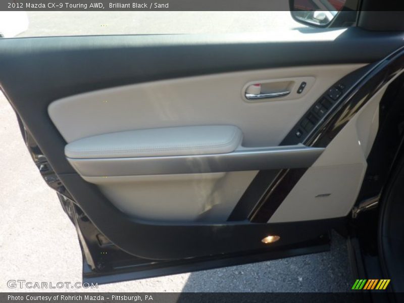 Brilliant Black / Sand 2012 Mazda CX-9 Touring AWD