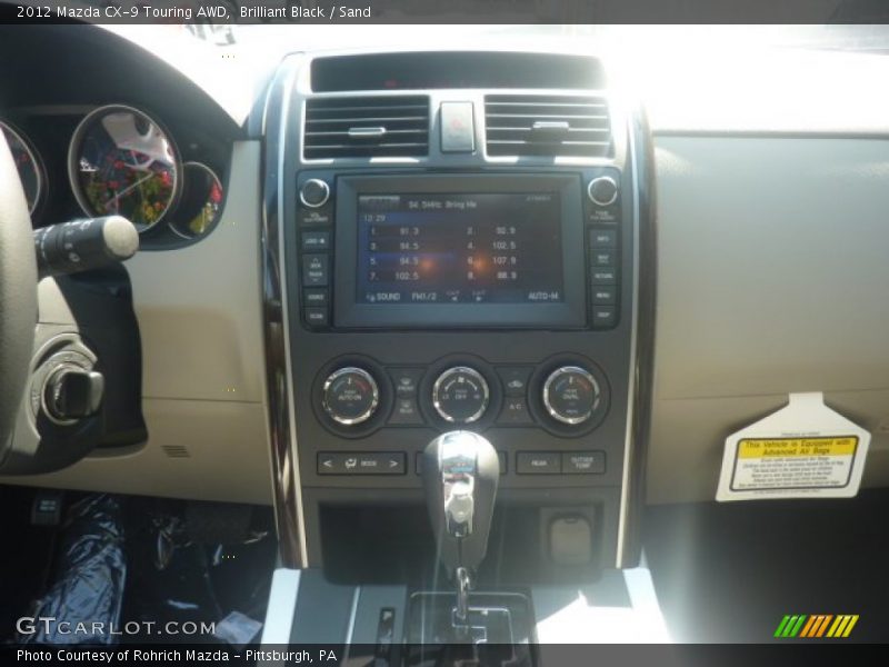 Brilliant Black / Sand 2012 Mazda CX-9 Touring AWD