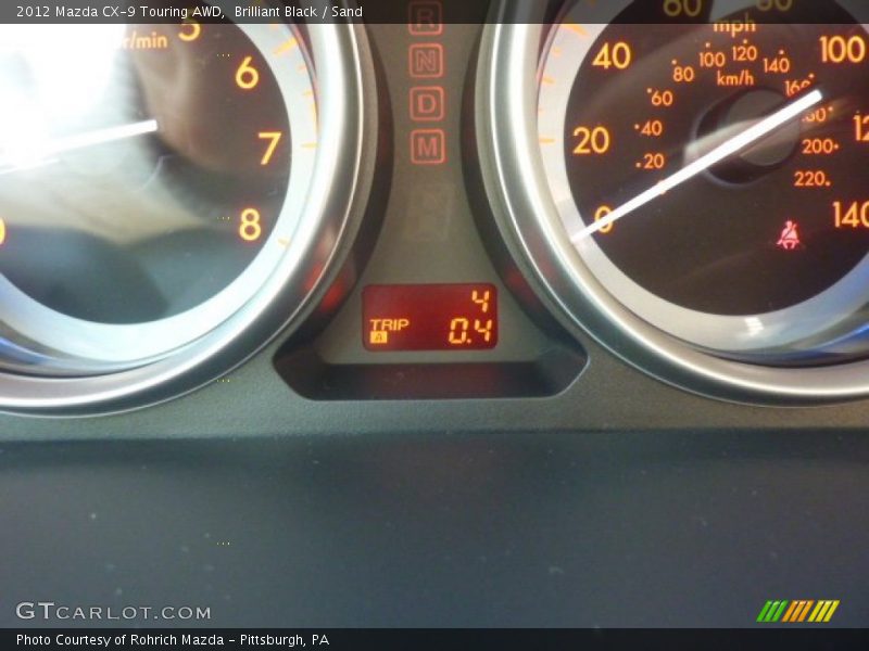 Brilliant Black / Sand 2012 Mazda CX-9 Touring AWD