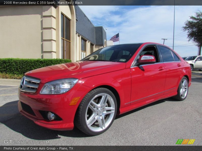 Mars Red / Black 2008 Mercedes-Benz C 350 Sport