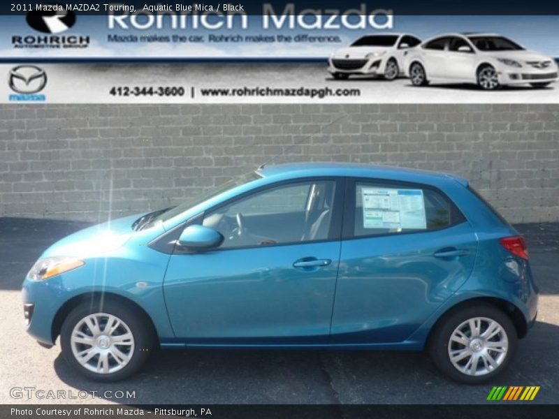 Aquatic Blue Mica / Black 2011 Mazda MAZDA2 Touring