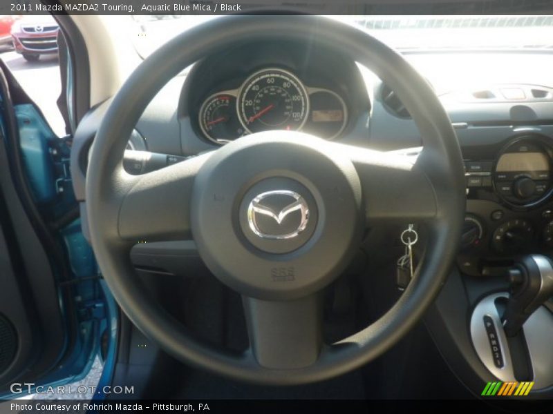 Aquatic Blue Mica / Black 2011 Mazda MAZDA2 Touring