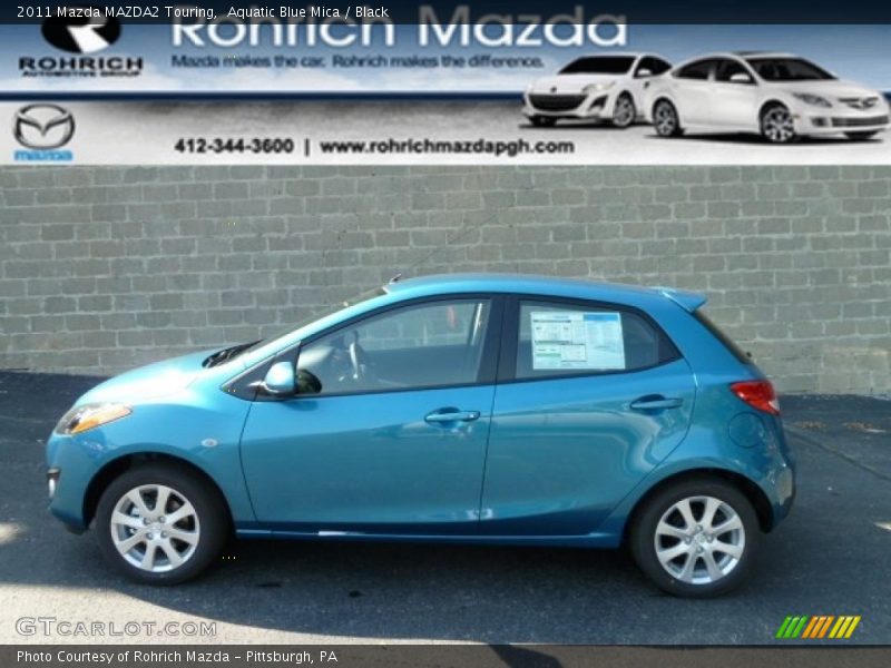 Aquatic Blue Mica / Black 2011 Mazda MAZDA2 Touring