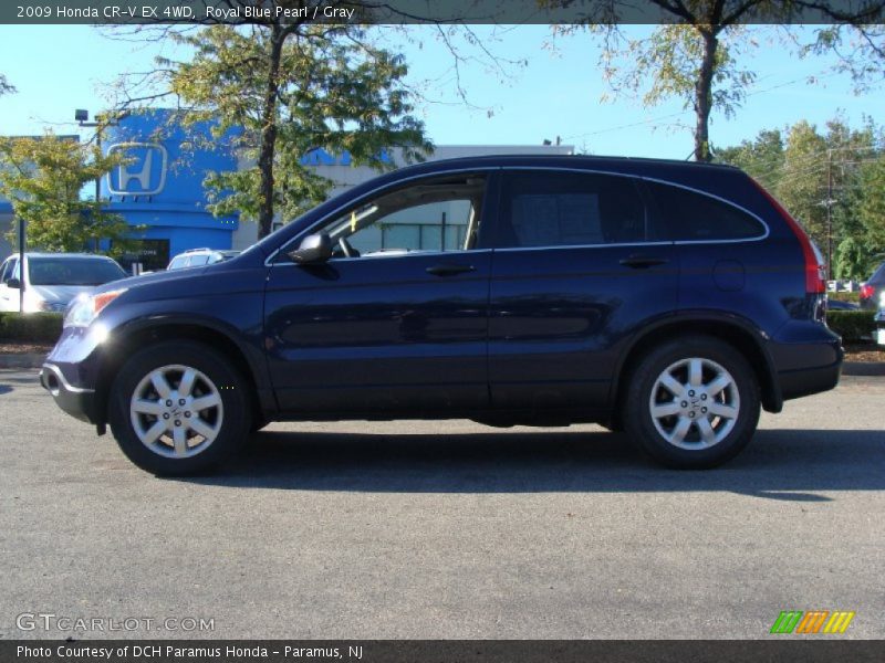 Royal Blue Pearl / Gray 2009 Honda CR-V EX 4WD