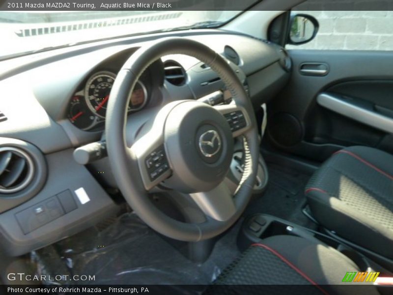 Aquatic Blue Mica / Black 2011 Mazda MAZDA2 Touring