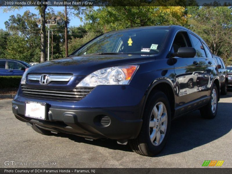 Royal Blue Pearl / Gray 2009 Honda CR-V EX 4WD