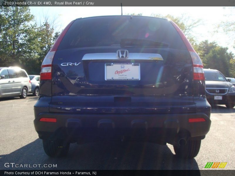 Royal Blue Pearl / Gray 2009 Honda CR-V EX 4WD