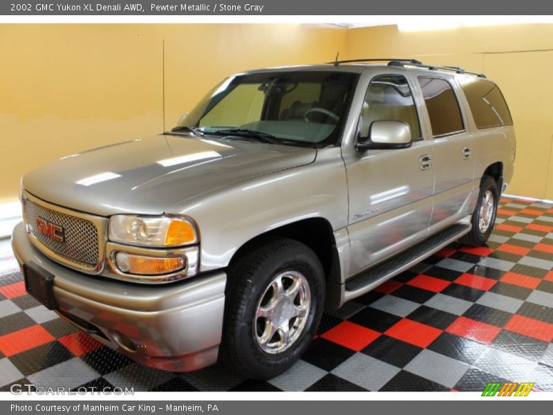 Pewter Metallic / Stone Gray 2002 GMC Yukon XL Denali AWD