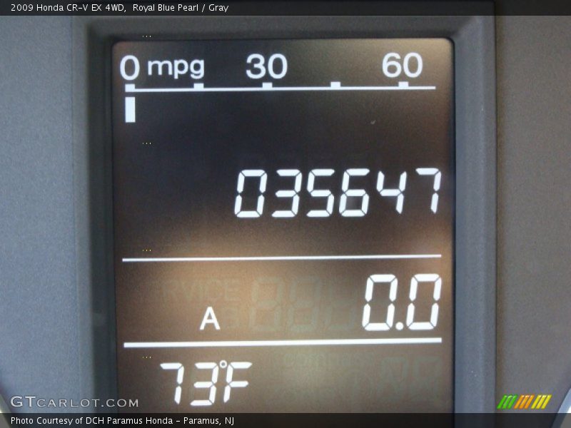 Royal Blue Pearl / Gray 2009 Honda CR-V EX 4WD