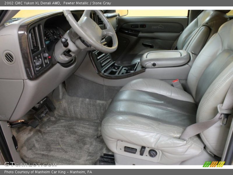 Pewter Metallic / Stone Gray 2002 GMC Yukon XL Denali AWD