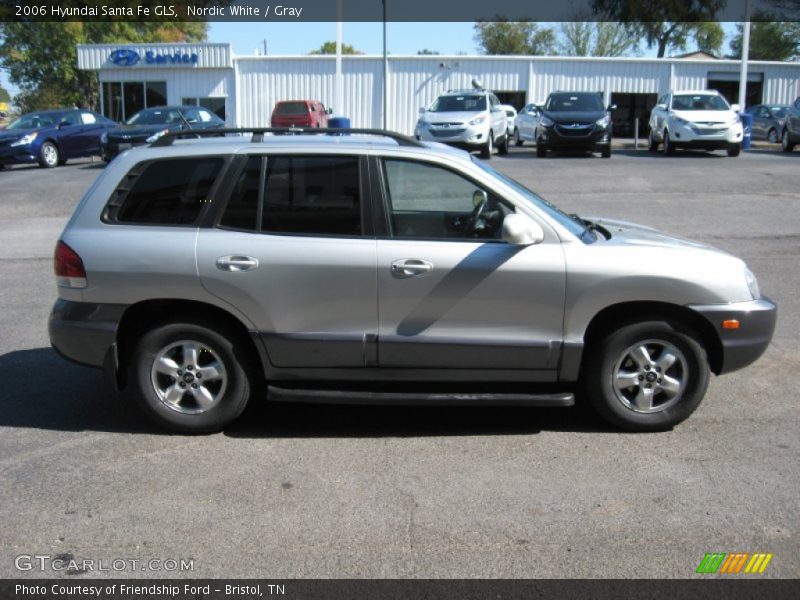 Nordic White / Gray 2006 Hyundai Santa Fe GLS