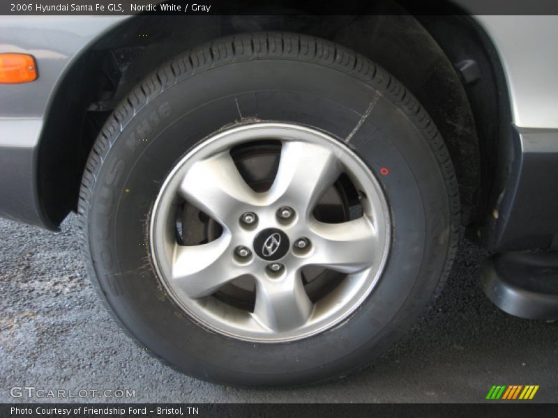 Nordic White / Gray 2006 Hyundai Santa Fe GLS
