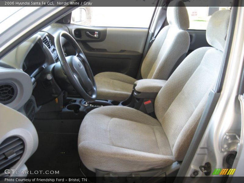 Nordic White / Gray 2006 Hyundai Santa Fe GLS