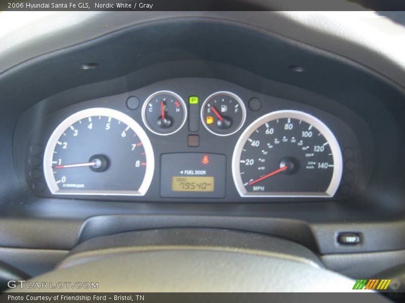 Nordic White / Gray 2006 Hyundai Santa Fe GLS