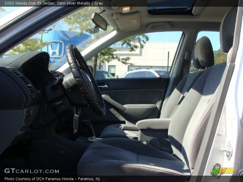 Satin Silver Metallic / Gray 2003 Honda Civic EX Sedan