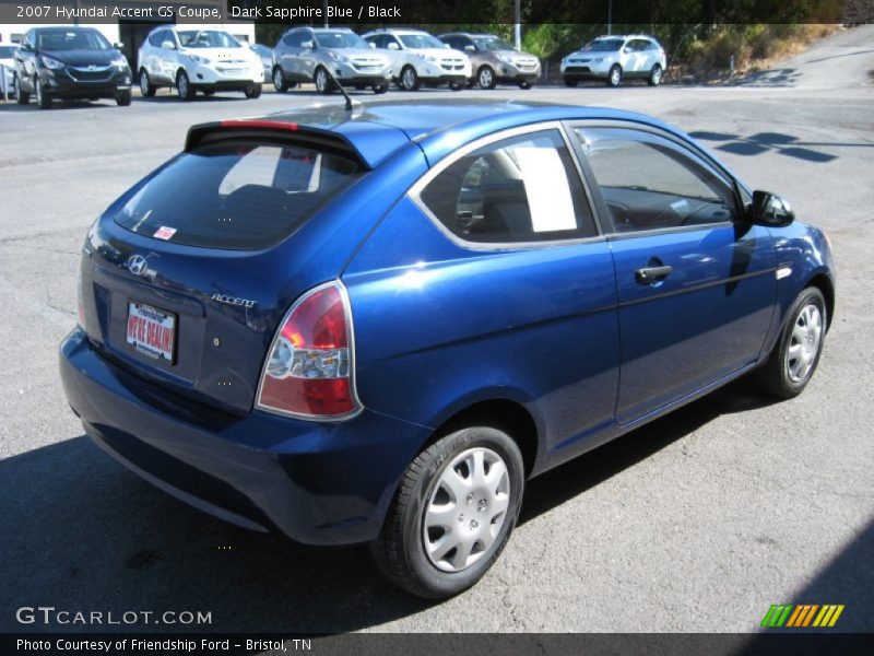 Dark Sapphire Blue / Black 2007 Hyundai Accent GS Coupe