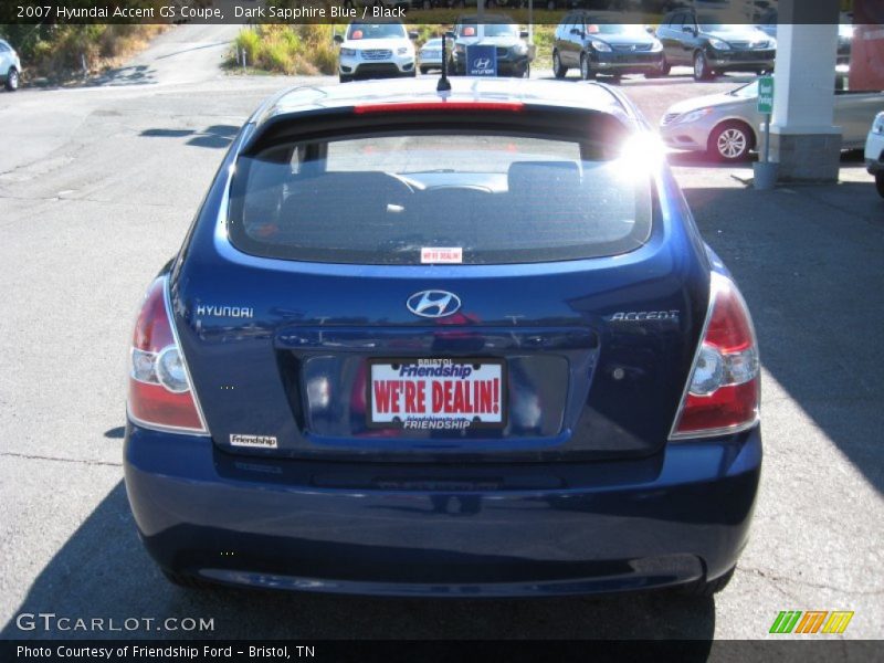 Dark Sapphire Blue / Black 2007 Hyundai Accent GS Coupe