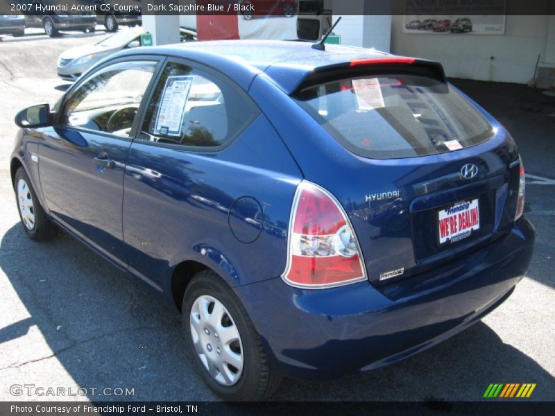 Dark Sapphire Blue / Black 2007 Hyundai Accent GS Coupe