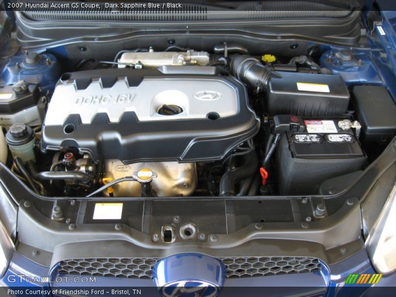 Dark Sapphire Blue / Black 2007 Hyundai Accent GS Coupe