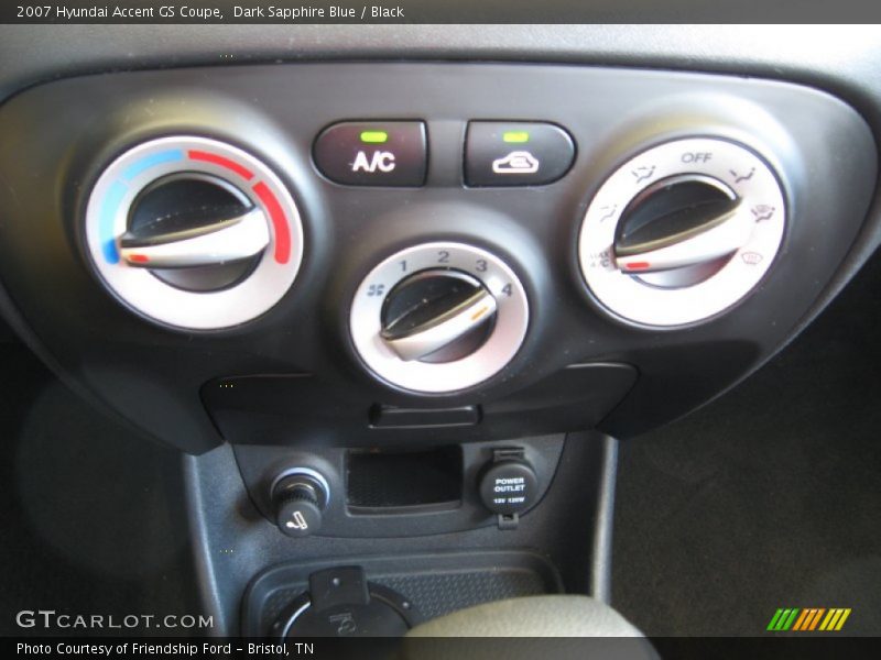 Dark Sapphire Blue / Black 2007 Hyundai Accent GS Coupe