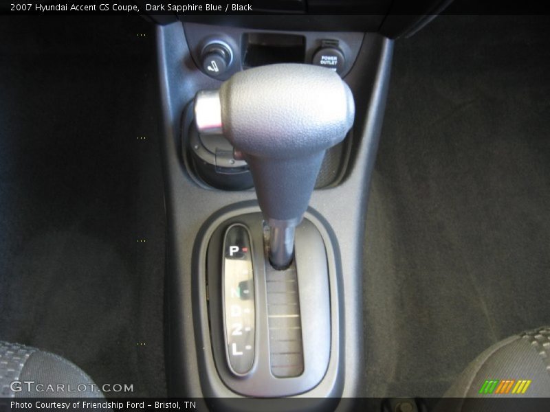 Dark Sapphire Blue / Black 2007 Hyundai Accent GS Coupe