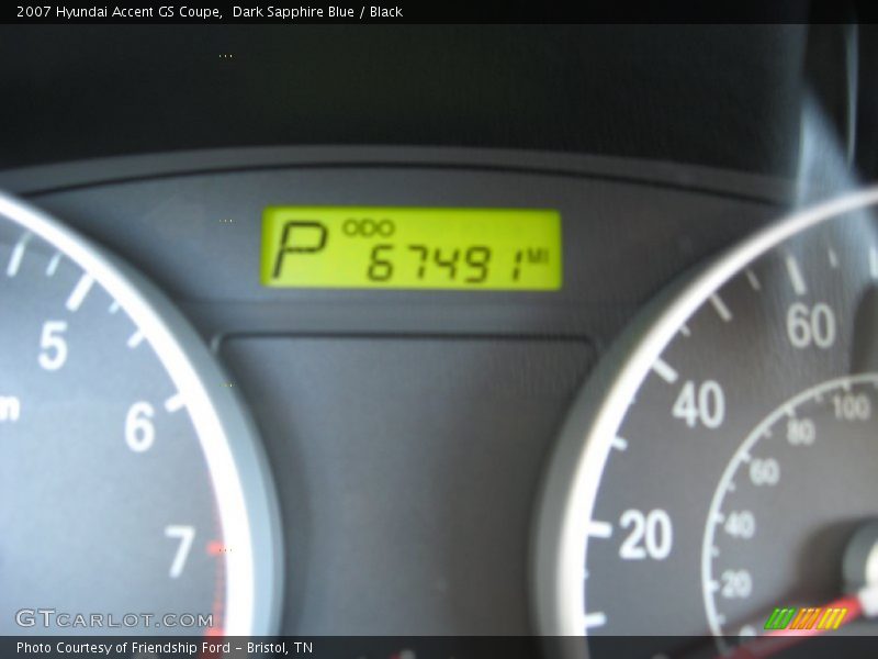 Dark Sapphire Blue / Black 2007 Hyundai Accent GS Coupe