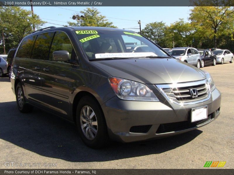 Nimbus Gray Metallic / Gray 2008 Honda Odyssey EX-L