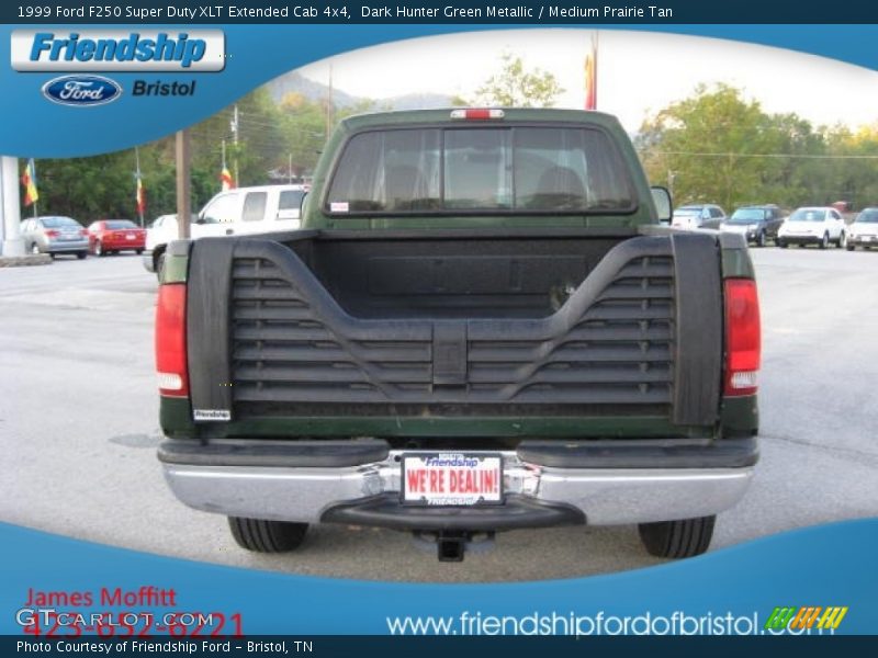 Dark Hunter Green Metallic / Medium Prairie Tan 1999 Ford F250 Super Duty XLT Extended Cab 4x4