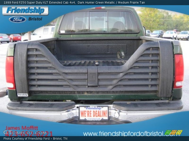 Dark Hunter Green Metallic / Medium Prairie Tan 1999 Ford F250 Super Duty XLT Extended Cab 4x4