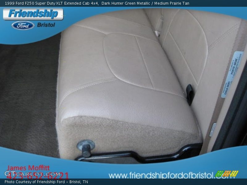 Dark Hunter Green Metallic / Medium Prairie Tan 1999 Ford F250 Super Duty XLT Extended Cab 4x4