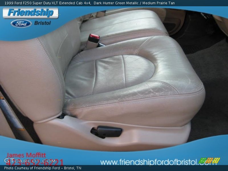 Dark Hunter Green Metallic / Medium Prairie Tan 1999 Ford F250 Super Duty XLT Extended Cab 4x4