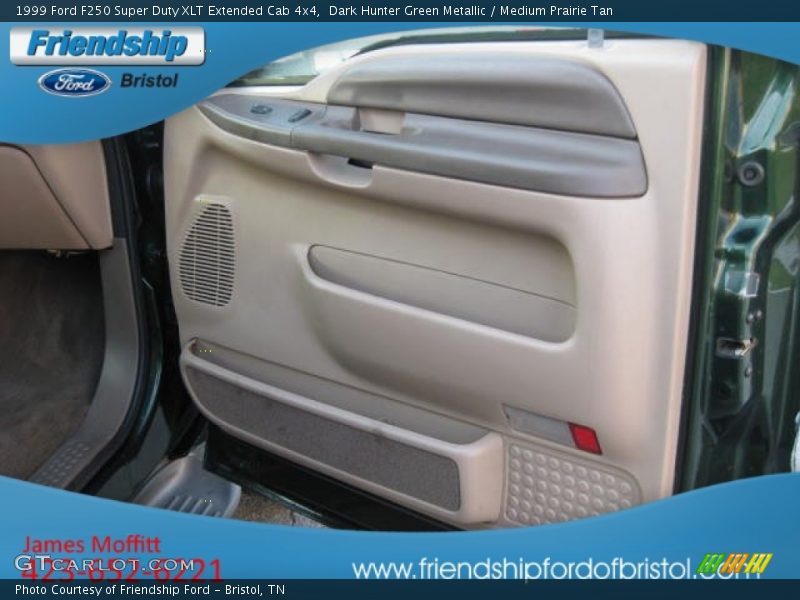 Dark Hunter Green Metallic / Medium Prairie Tan 1999 Ford F250 Super Duty XLT Extended Cab 4x4