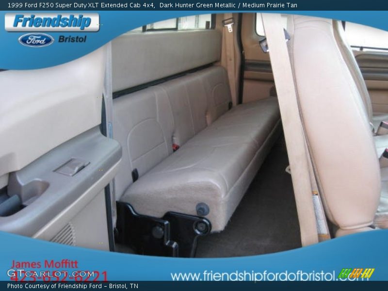 Dark Hunter Green Metallic / Medium Prairie Tan 1999 Ford F250 Super Duty XLT Extended Cab 4x4