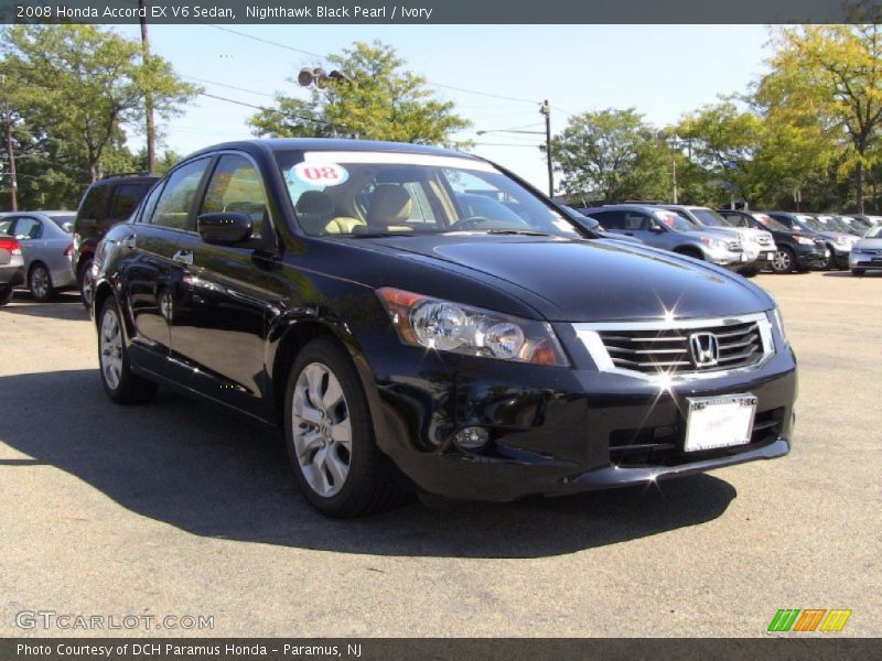 Nighthawk Black Pearl / Ivory 2008 Honda Accord EX V6 Sedan