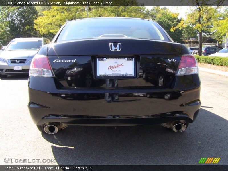 Nighthawk Black Pearl / Ivory 2008 Honda Accord EX V6 Sedan