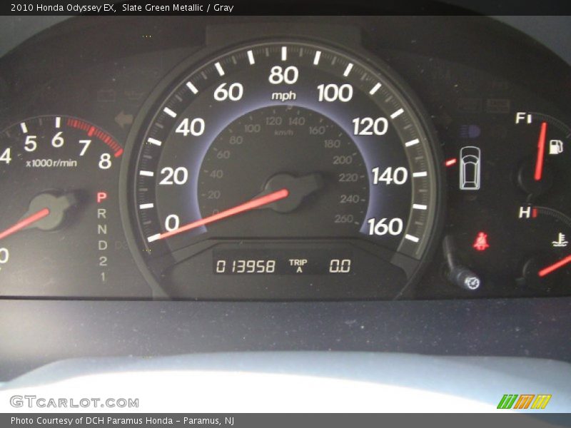 Slate Green Metallic / Gray 2010 Honda Odyssey EX