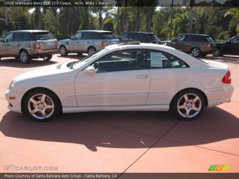 Arctic White / Black 2008 Mercedes-Benz CLK 350 Coupe