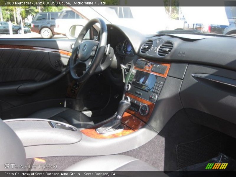 Arctic White / Black 2008 Mercedes-Benz CLK 350 Coupe