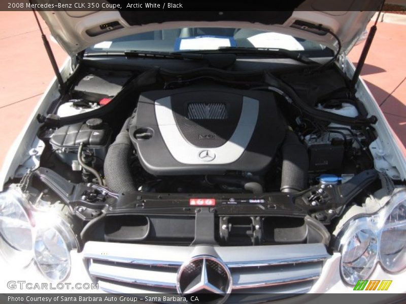 Arctic White / Black 2008 Mercedes-Benz CLK 350 Coupe