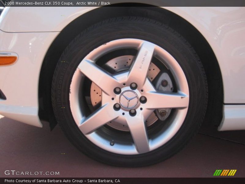 Arctic White / Black 2008 Mercedes-Benz CLK 350 Coupe