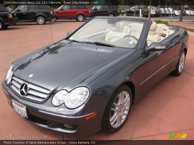 Steel Grey Metallic / Ash 2009 Mercedes-Benz CLK 350 Cabriolet