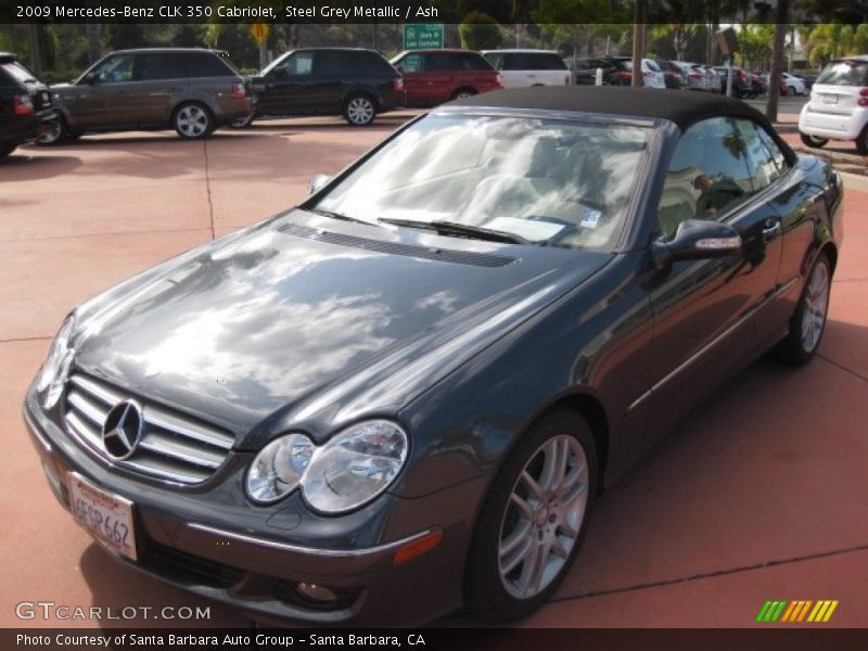 Steel Grey Metallic / Ash 2009 Mercedes-Benz CLK 350 Cabriolet